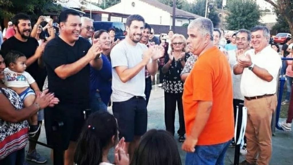Fernando "Comita" Pazos, en la inauguración de la Plaza Inclusiva que lleva su nombre