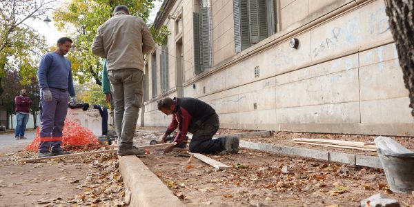 Varias voluntades se alínean para mejorar la vereda principal de la Escuela Normal