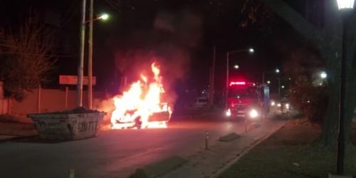 Se incendió otro vehículo, esta vez en la Ruta 41