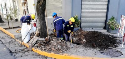Pérdida de gas en pleno centro de la ciudad