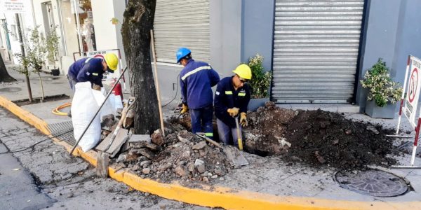 Pérdida de gas en pleno centro de la ciudad