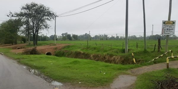 En el loteo de 10 y 93 avanzan con la colocación de luminarias