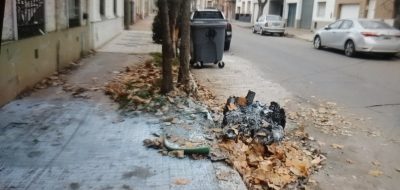 Otra indignante quema de un contenedor de residuos