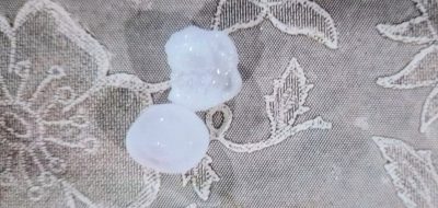 Cayó granizo del tamaño de una aceituna sobre Mercedes