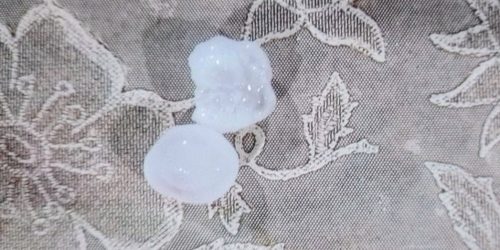 Cayó granizo del tamaño de una aceituna sobre Mercedes