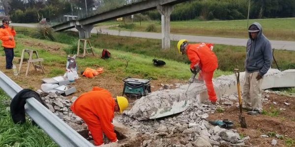 Terminan una pasarela peatonal sobre la Ruta 5 en Gowland