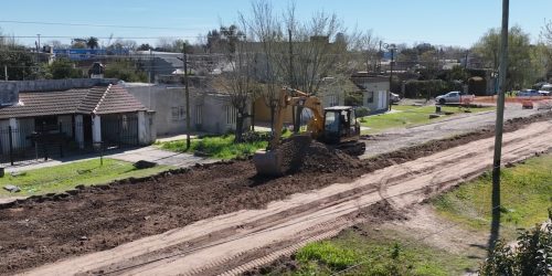 Otra jornada de intenso trabajo en la Av. San Martín