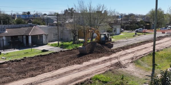 Otra jornada de intenso trabajo en la Av. San Martín