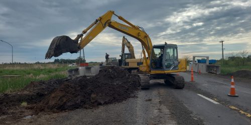 PENTAVIA trabaja en la construcción de una alcantarilla en el kilómetro 281 de la Ruta Nacional 5