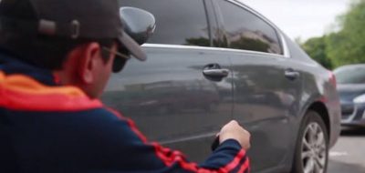 Persecución y dos hombres detenidos por robo con inhibidores